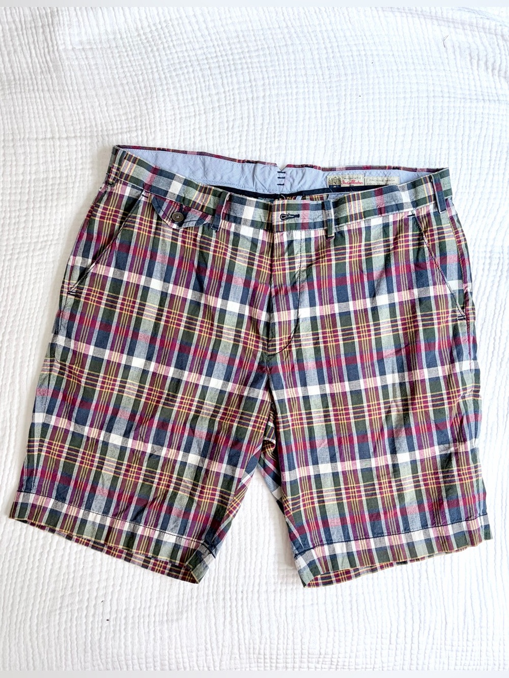 Polo Ralph Lauren Authentic Indian Madras Plaid Shorts Navy Green Red Men’s 36